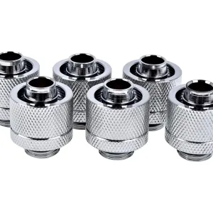 Фитинг Alphacool Eiszapfen, Удължител, 16/10mm, G1/4, Сребрист, 6 броя