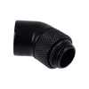 Ъглов адаптер Alphacool Eiszapfen, 45°, G1/4 външна към G1/4 вътрешна резба, Черен мат
