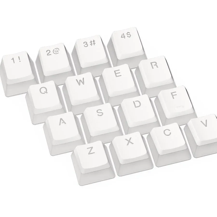 Капачки за механична клавиатура ENDORFY - 104 бр PBT, US Layout, Onyx White