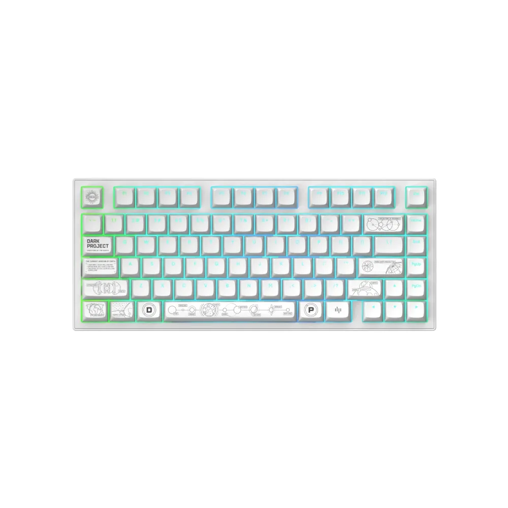 Геймърскa безжична клавиатура Dark Project ALU81A Terra Nova White RGB Геймърскa безжична клавиатура Dark Project ALU81A Terra Nova White RGB