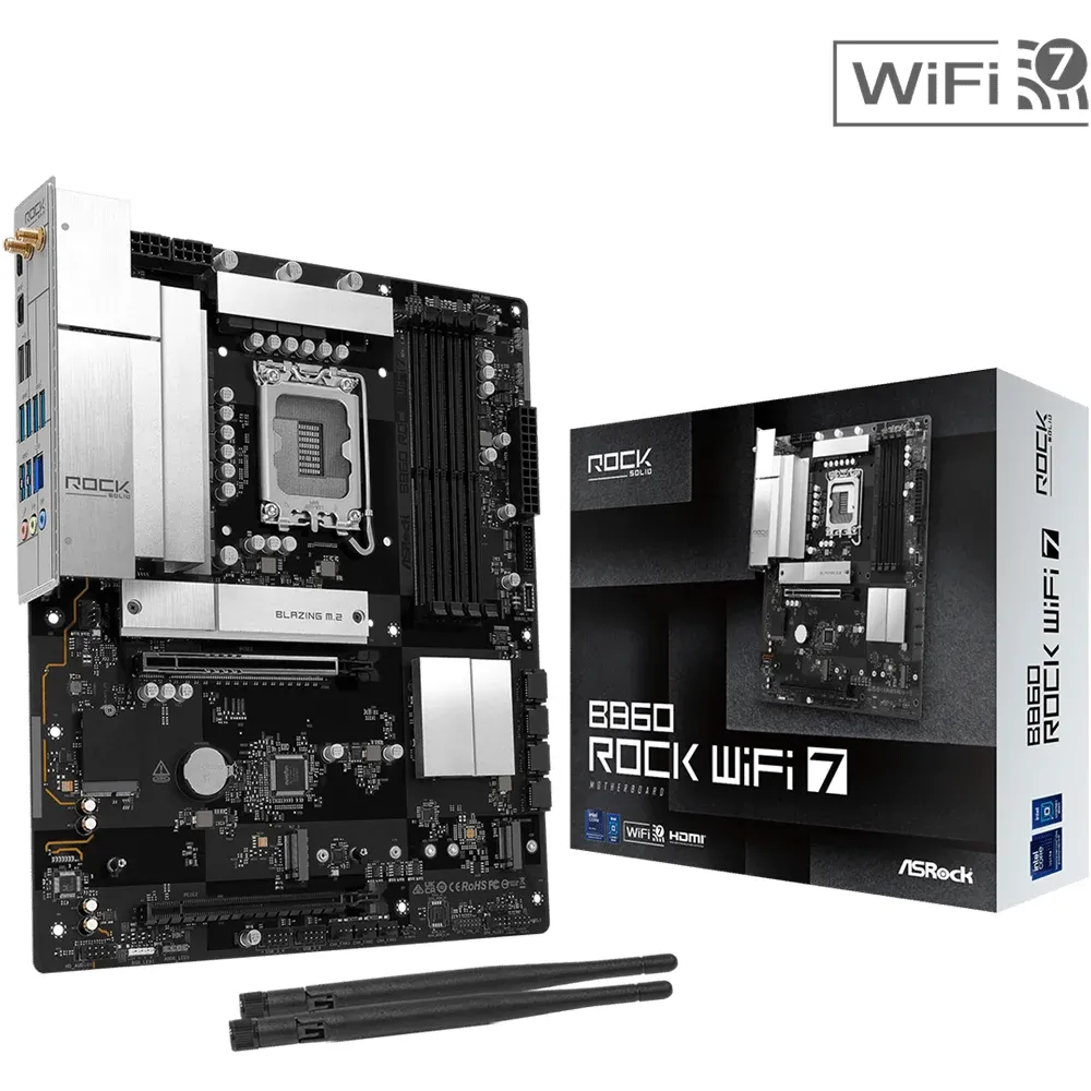 Дънна платка ASRock B860 Rock WIFI 7, LGA 1851