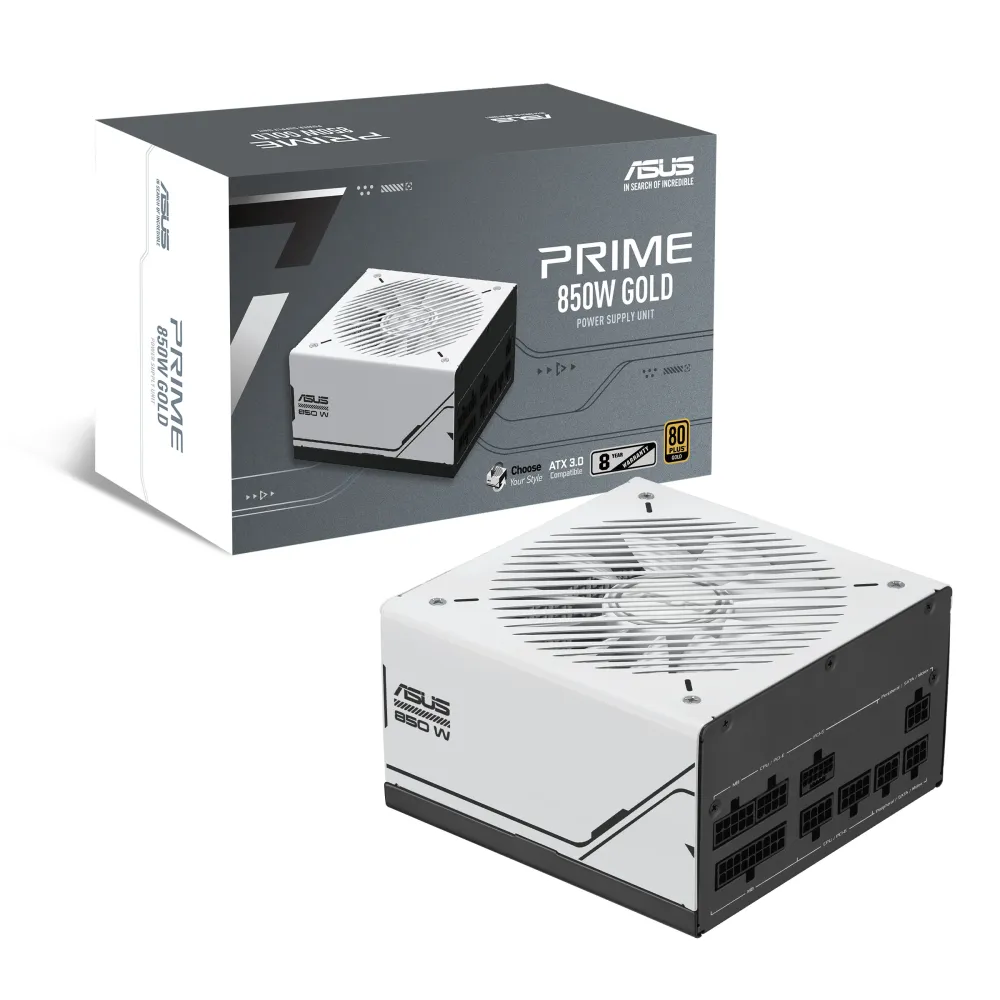 Захранващ блок ASUS PRIME 850W, 80+ Gold PCIe 5.1, Fully Modular