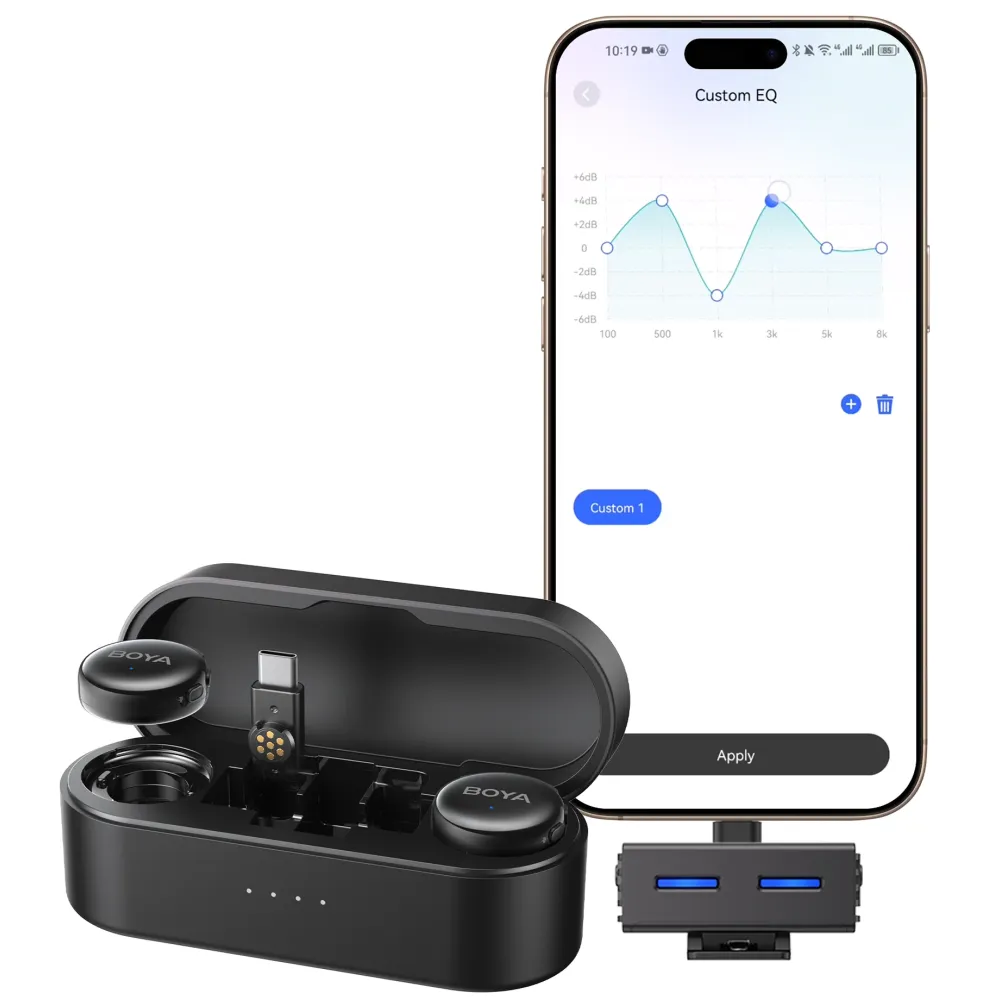 Безжична система микрофони BOYA BOYALINK 3-01 with lightning+USB-C +3.5mm TRS plug