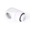 Въртящ се L-конектор Alphacool Eiszapfen, G1/4 AG auf G1/4 IG, Бял