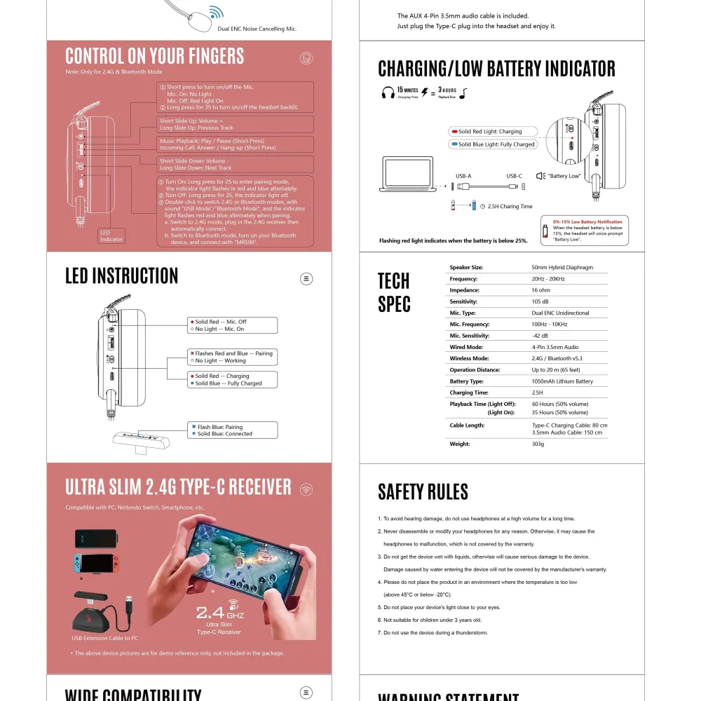 A4tech Bloody МR-590 Геймърски безжични слушалки с микрофон,Bluetooth 3.5мм жак, бял