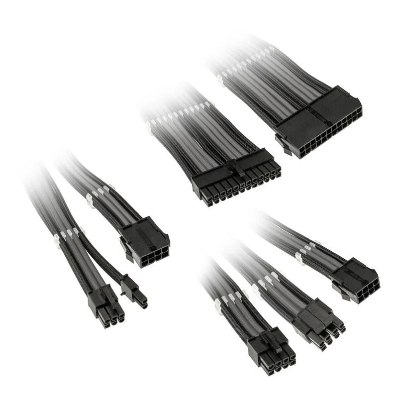 Комплект оплетени кабели Kolink Core, Black/Grey Комплект оплетени кабели Kolink Core, Black/Grey