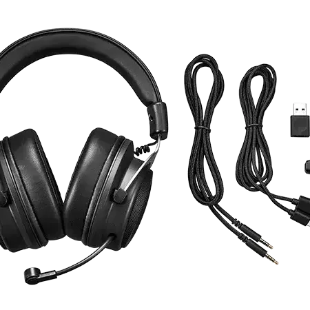 Геймърски безжични слушалки PowerColor Alphyn AH10 - Черни