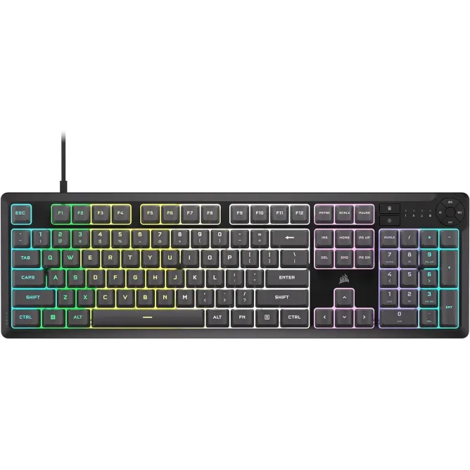 Геймърскa мембранна клавиатура Corsair K55 Core RGB