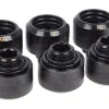 Компресионен фитинг Alphacool Eiszapfen PRO 16mm HardTube Fitting G1/4 - Deep Black (6 бр)