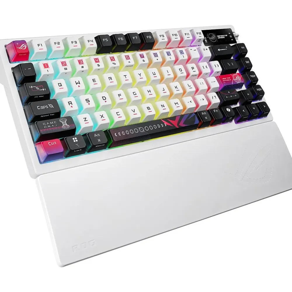 Геймърска безжична Клавиатура ASUS ROG Azoth X - White
