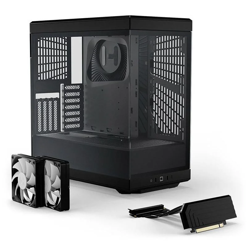 Кутия HYTE Y40 Tempered Glass, Mid-Tower, Черна, Стъклени панели
