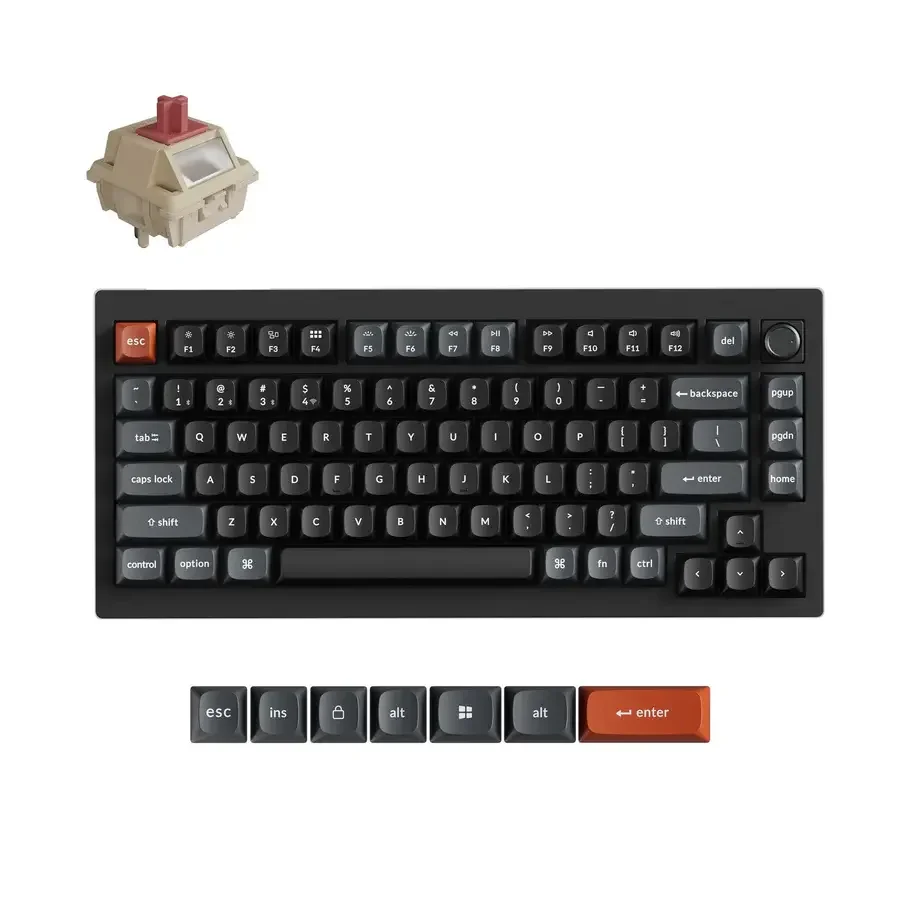 Безжична механичка клавиатура Keychron V1 Ultra 8K - Silk POM Switch Red Безжична механичка клавиатура Keychron V1 Ultra 8K - Silk POM Switch Red