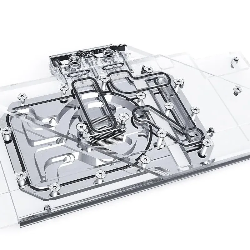 Воден блок за видео карта Alphacool Eisblock Aurora Acryl GPX-A Radeon RX 6800/6800XT Strix/TUF with Backplate