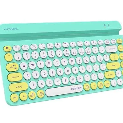 Безжична клавиатура A4tech Fstyler FBK30, Bluetooth, 2.4G, Стойка за телефон, Кирилизирана, Авокадо