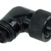 Компресионен фитинг Alphacool, 16/10 - G1/4, 90°, Въртящ се, Черен мат