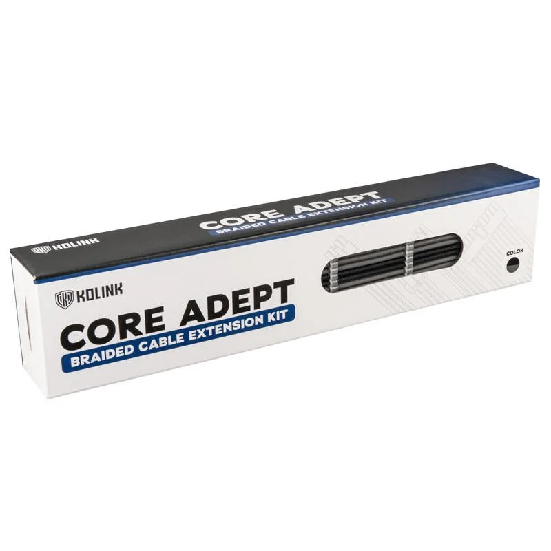 Комплект оплетени кабели Kolink Core, Black/Grey Комплект оплетени кабели Kolink Core, Black/Grey