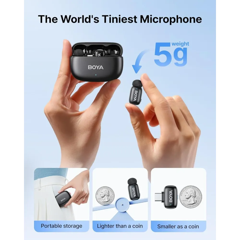 Безжична микрофонна система BOYA Mini 2-02 с USB-C
