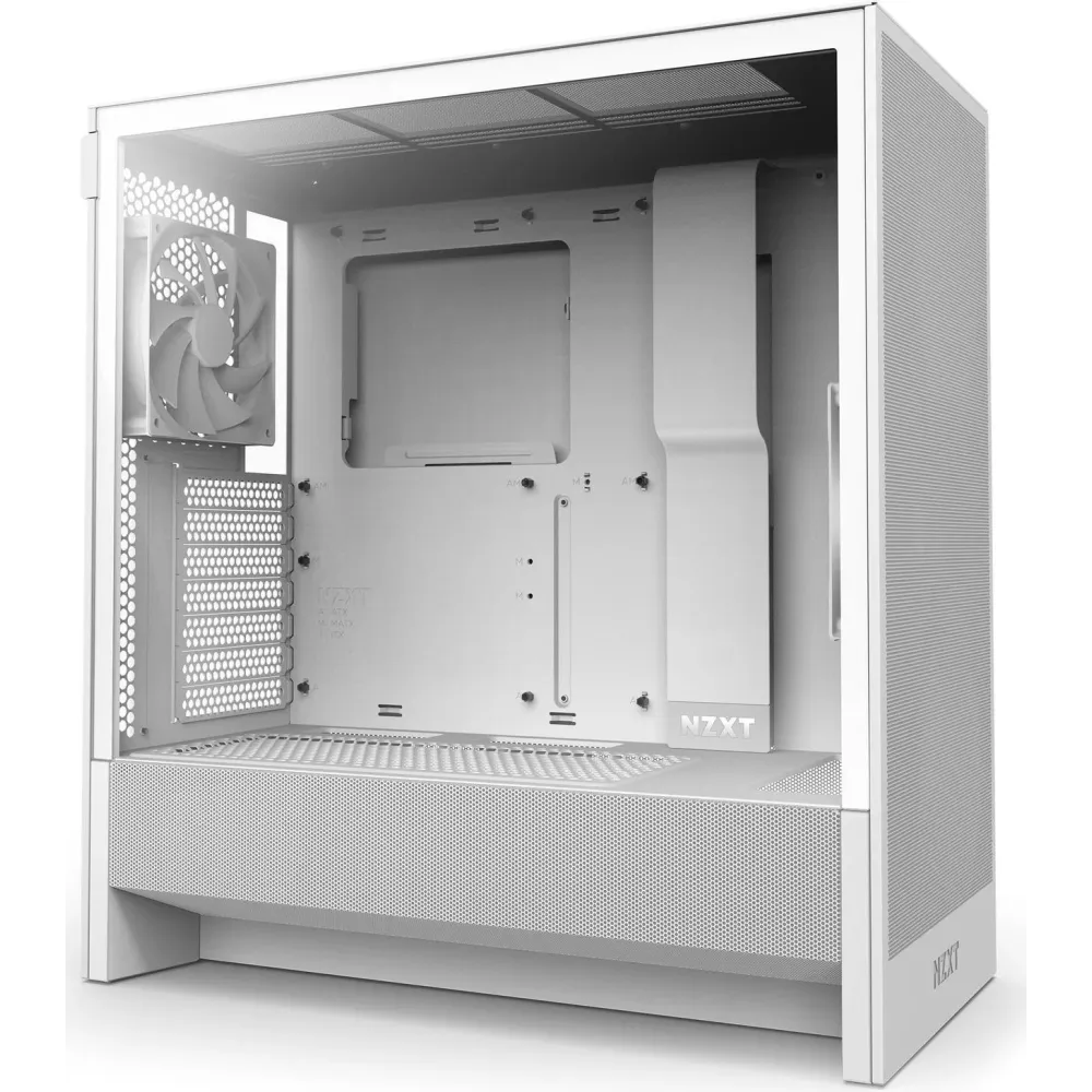 Кутия NZXT H5 Flow 2024 White, Mid-Tower Кутия NZXT H5 Flow 2024 White, Mid-Tower