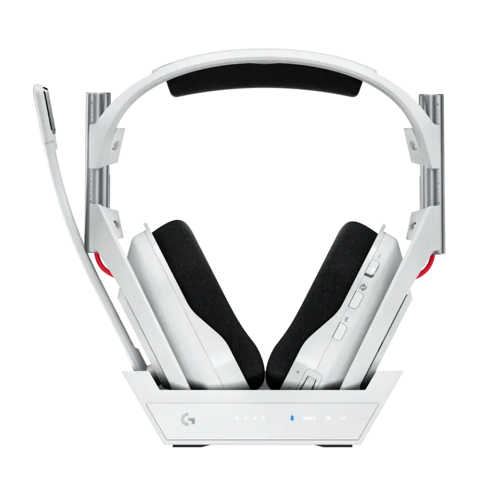 Logitech Astro A50 Lightspeed безжични слушалки с докинг станция, Бели