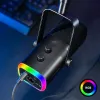 Микрофон със стойка FIFINE AM8T Dynamic RGB - Black
