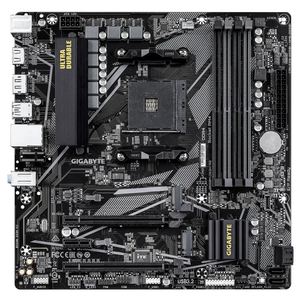 Дънна платка GIGABYTE B550M DS3H R2 Socket AM4
