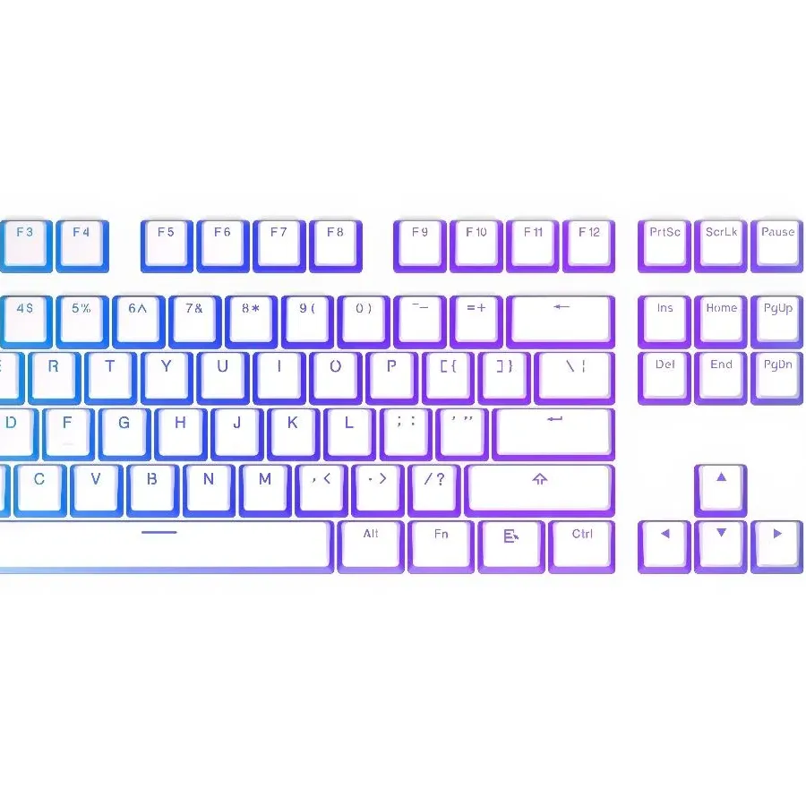 Капачки за механична клавиатура ENDORFY - 104 бр PBT, US Layout, Onyx White