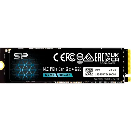 SSD Silicon Power A60 M.2-2280 PCIe Gen 3x4 NVMe 128GB SSD Silicon Power A60 M.2-2280 PCIe Gen 3x4 NVMe 128GB