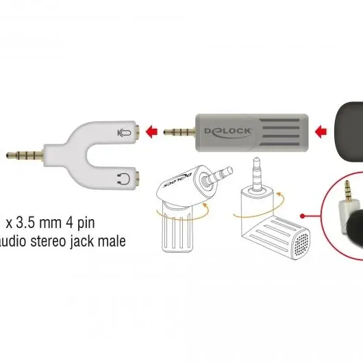 Микрофон DeLock 65893, За смартфон/таблет, 65893