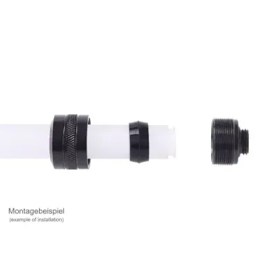 Компресионен фитинг Alphacool Eiszapfen PRO 16mm HardTube Fitting G1/4 - Deep Black (6 бр)