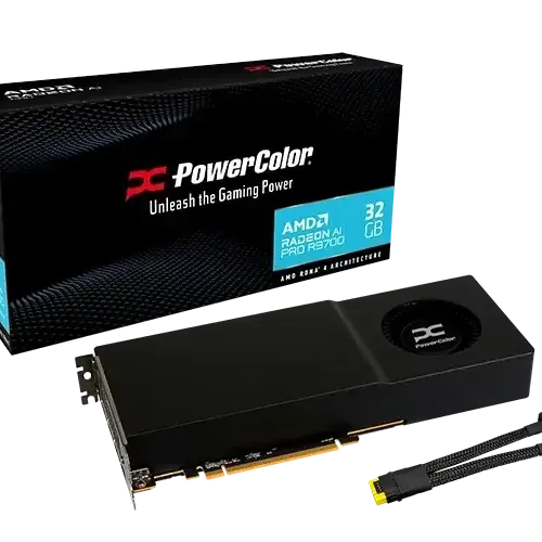 Видео карта PowerColor Radeon AI PRO R9700 32GB GDDR6
