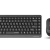 Комплект клавиатура и мишка A4TECH Fstyler FGS1110Q, Безжичен, Сива
