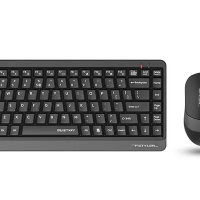 Комплект клавиатура и мишка A4TECH Fstyler FGS1110Q, Безжичен, Сива