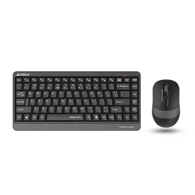 Комплект клавиатура и мишка A4TECH Fstyler FGS1110Q, Безжичен, Сива