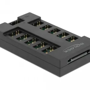 RGB хъб Delock, 10 портов ARGB LEDs, Черен