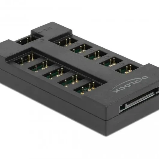 RGB хъб Delock, 10 портов ARGB LEDs, Черен