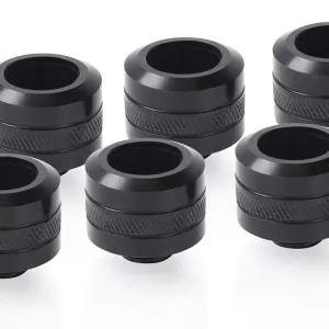 Компресионен фитинг Alphacool Eiszapfen PRO 16mm HardTube Fitting G1/4 - Deep Black (6 бр)