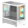 Кутия GIGABYTE C201 PANORAMIC ICE + 3 ARGB Вентилатора
