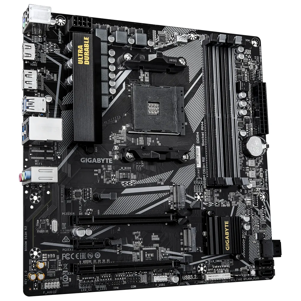 Дънна платка GIGABYTE B550M DS3H R2 Socket AM4