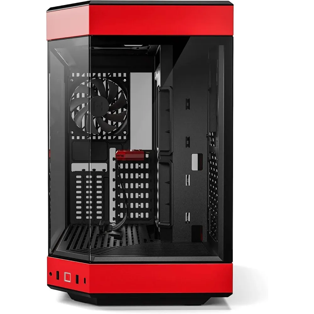 Кутия HYTE Y60 Tempered Glass, Mid-Tower, Черно и Червено Кутия HYTE Y60 Tempered Glass, Mid-Tower, Черно и Червено