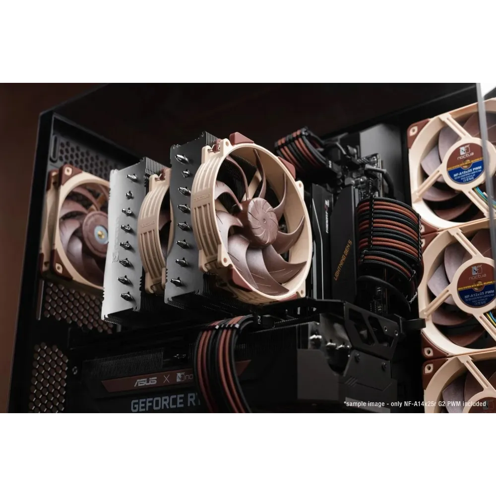 Комплект вентилатори Noctua NF-A14x25r G2 PWM Sx2-PP, 2 x Fan 140mm Комплект вентилатори Noctua NF-A14x25r G2 PWM Sx2-PP, 2 x Fan 140mm