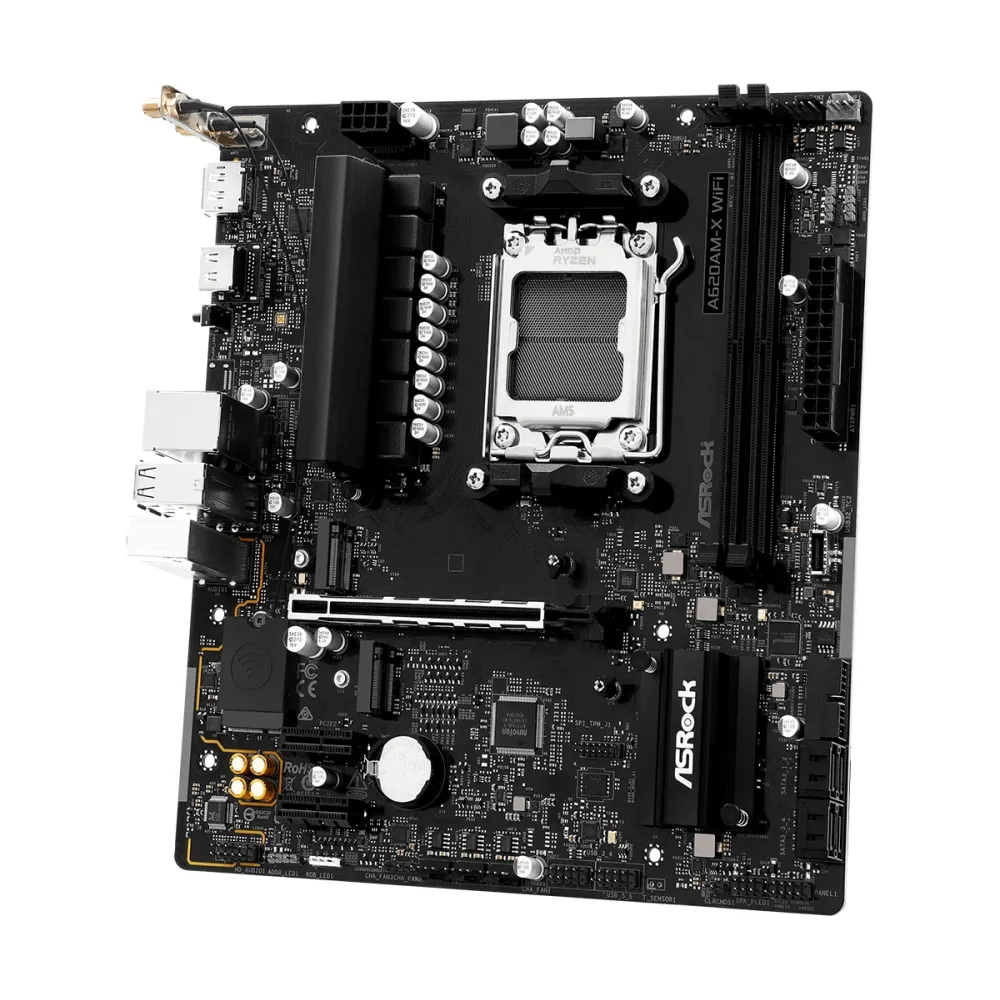 Дънна платка ASRock A620AM-X WIFI, AM5 Дънна платка ASRock A620AM-X WIFI, AM5