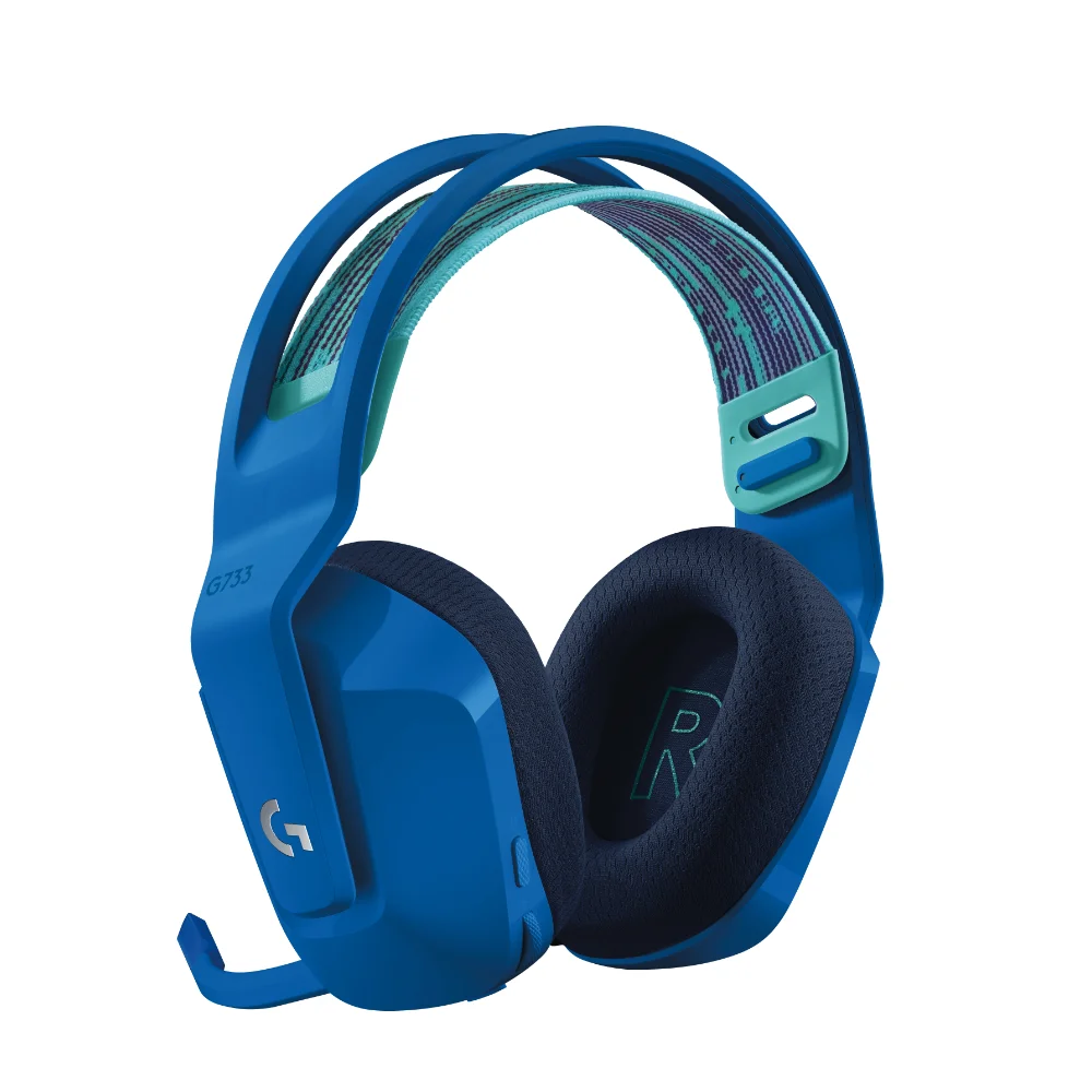 Геймърски слушалки Logitech G733 Blue Lightspeed Wireless RGB, Микрофон, Сини Геймърски слушалки Logitech G733 Blue Lightspeed Wireless RGB, Микрофон, Сини