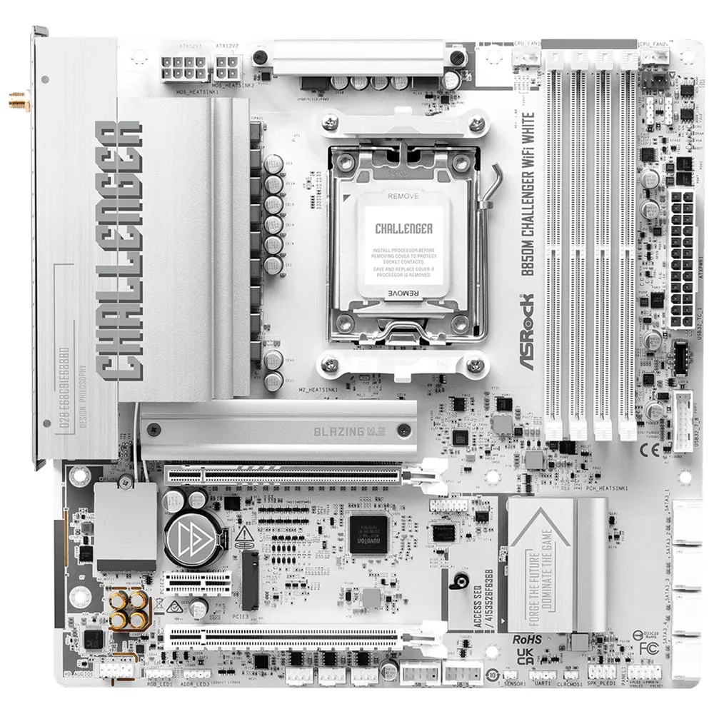 Дънна платка ASRock B850M CHALLENGER WIFI WHITE socket AM5