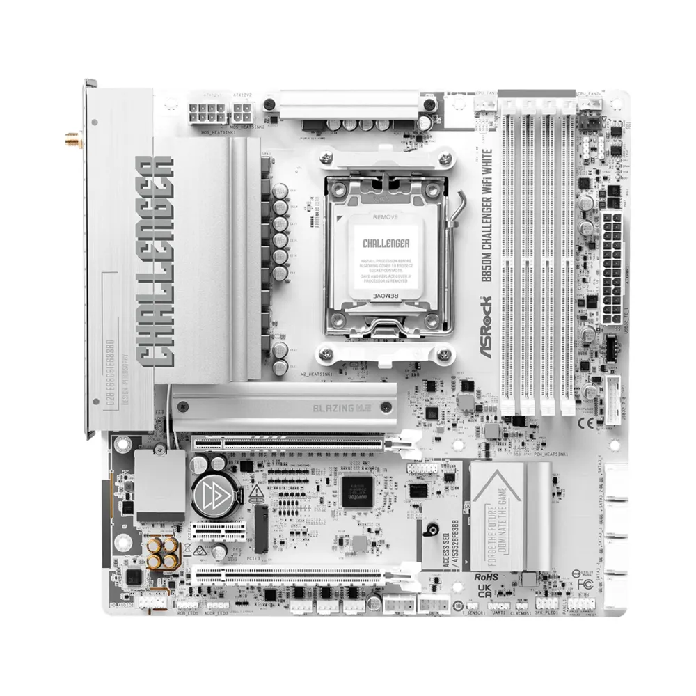 Дънна платка ASRock B850M CHALLENGER WIFI WHITE socket AM5 Дънна платка ASRock B850M CHALLENGER WIFI WHITE socket AM5