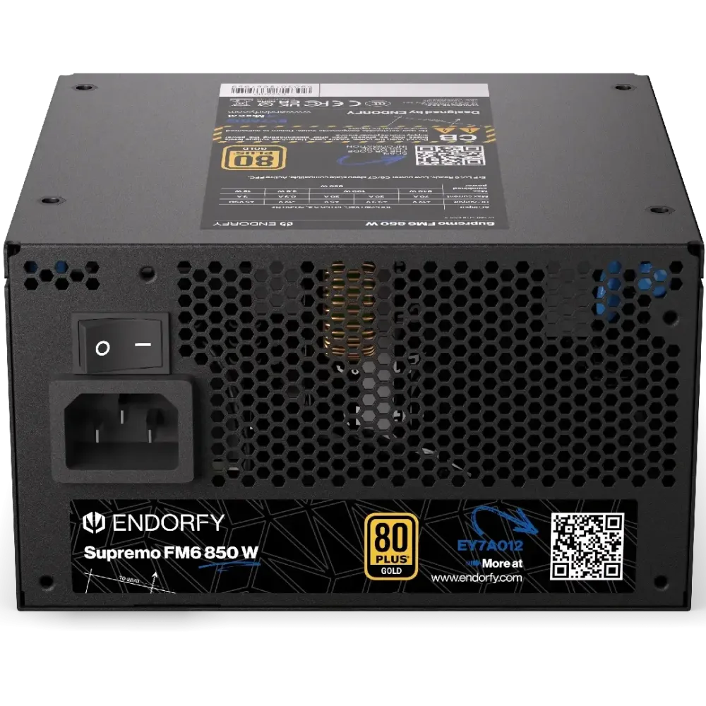 Захранващ блок Endorfy Supremo FM6 850W 80+ Gold, PCIe 5.1 - Fully Modular