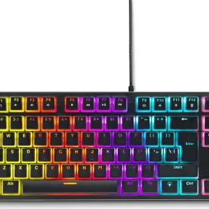 Геймърска механична клавиатура Spartan Gear Lochos 2 RGB TKL, Черна
