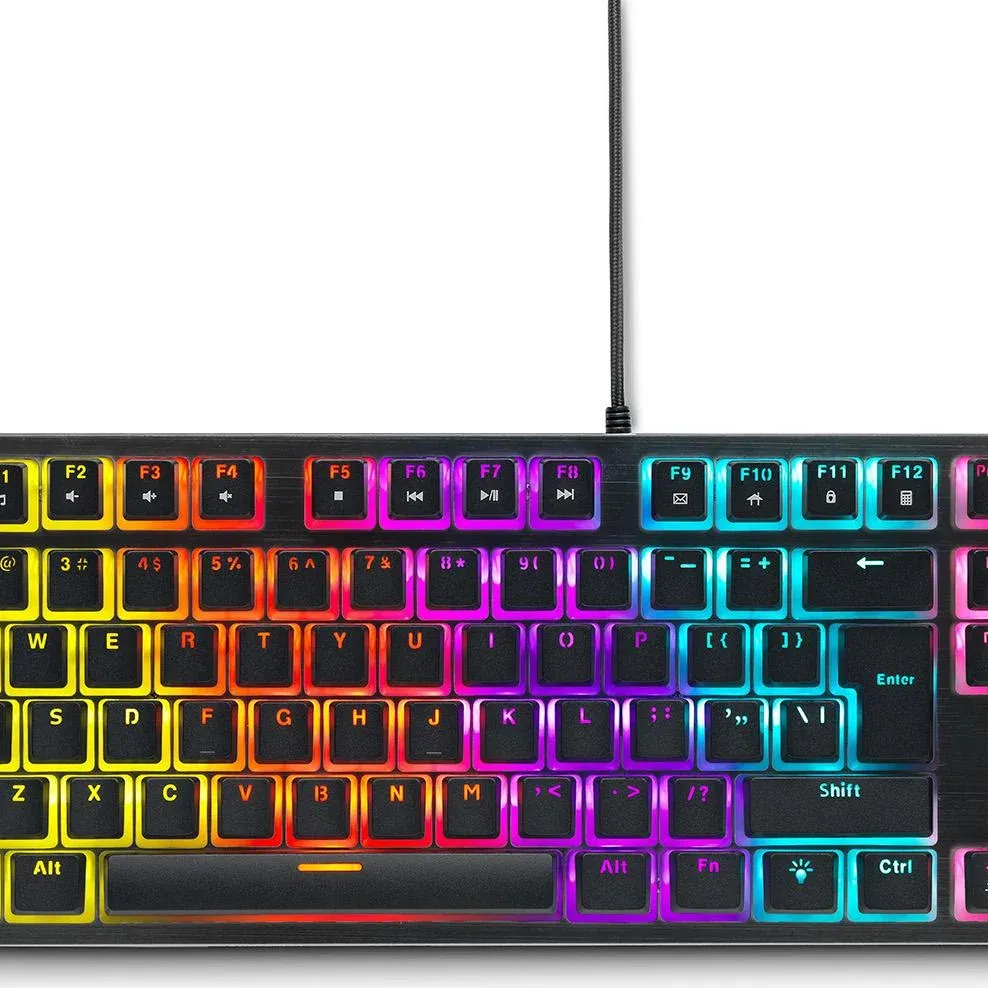 Геймърска механична клавиатура Spartan Gear Lochos 2 RGB TKL, Черна