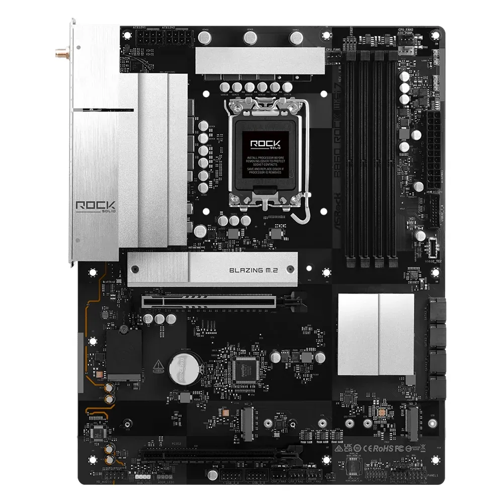 Дънна платка ASRock B860 Rock WIFI 7, LGA 1851