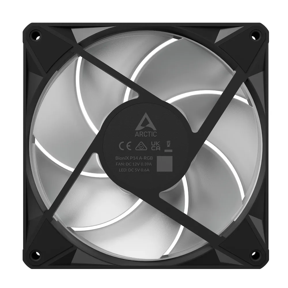 Вентилатор ARCTIC BioniX P14 A-RGB PWM 140mm Daisy Chain - Черен