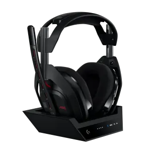 Logitech Astro A50 Lightspeed безжични слушалки с докинг станция, Черни